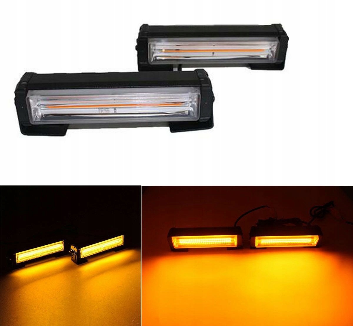 Lampa ostrzegawcza LED COB KOGUT Holownik 12V-24V Kolor pomarańczowy