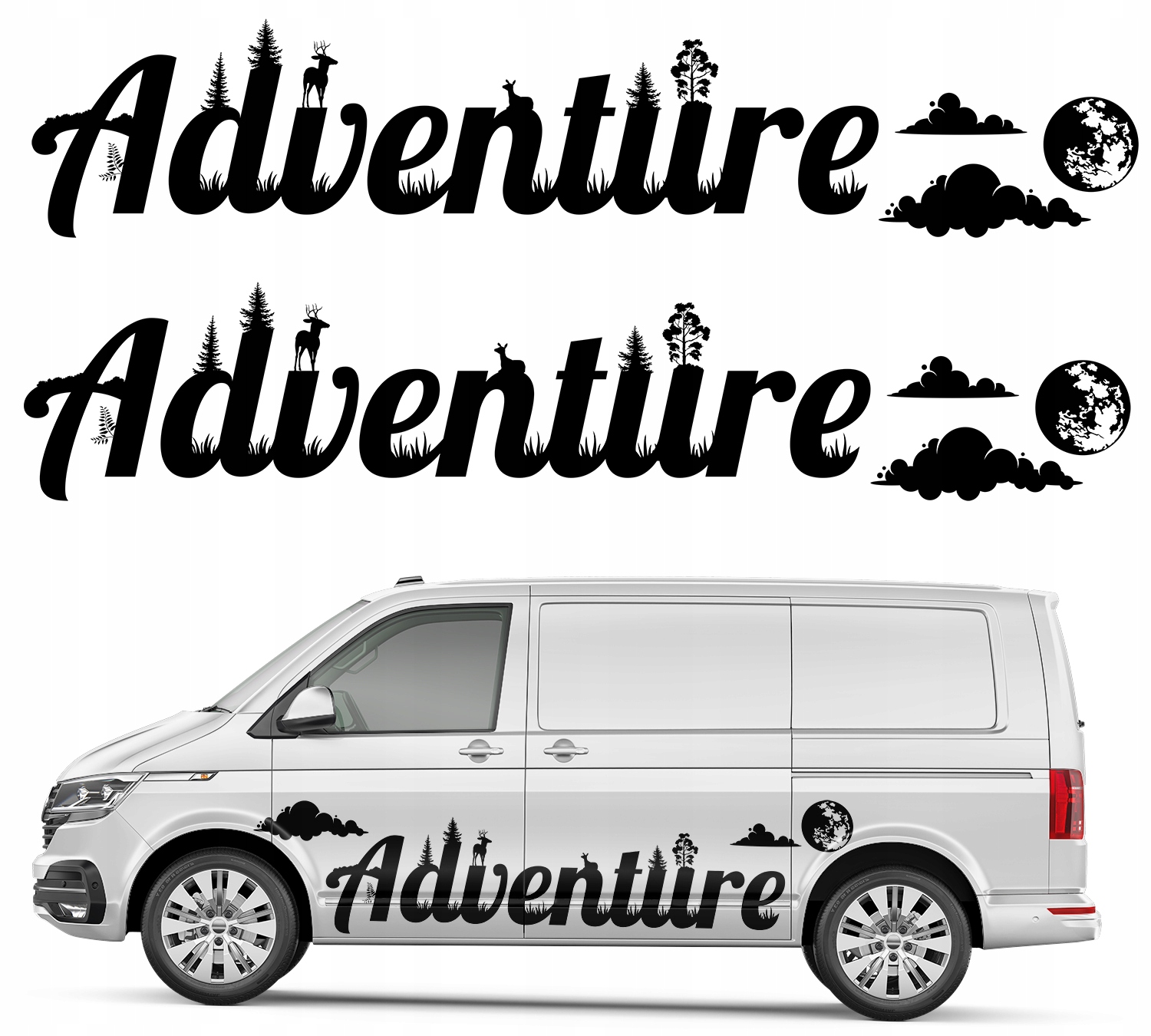 Samolepka Motiv Auto Camper Adventure 59x600 cm