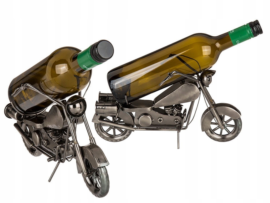 Stojan na láhev vína a vodky jako Dárek Alkohol Kovový motocykl Motor