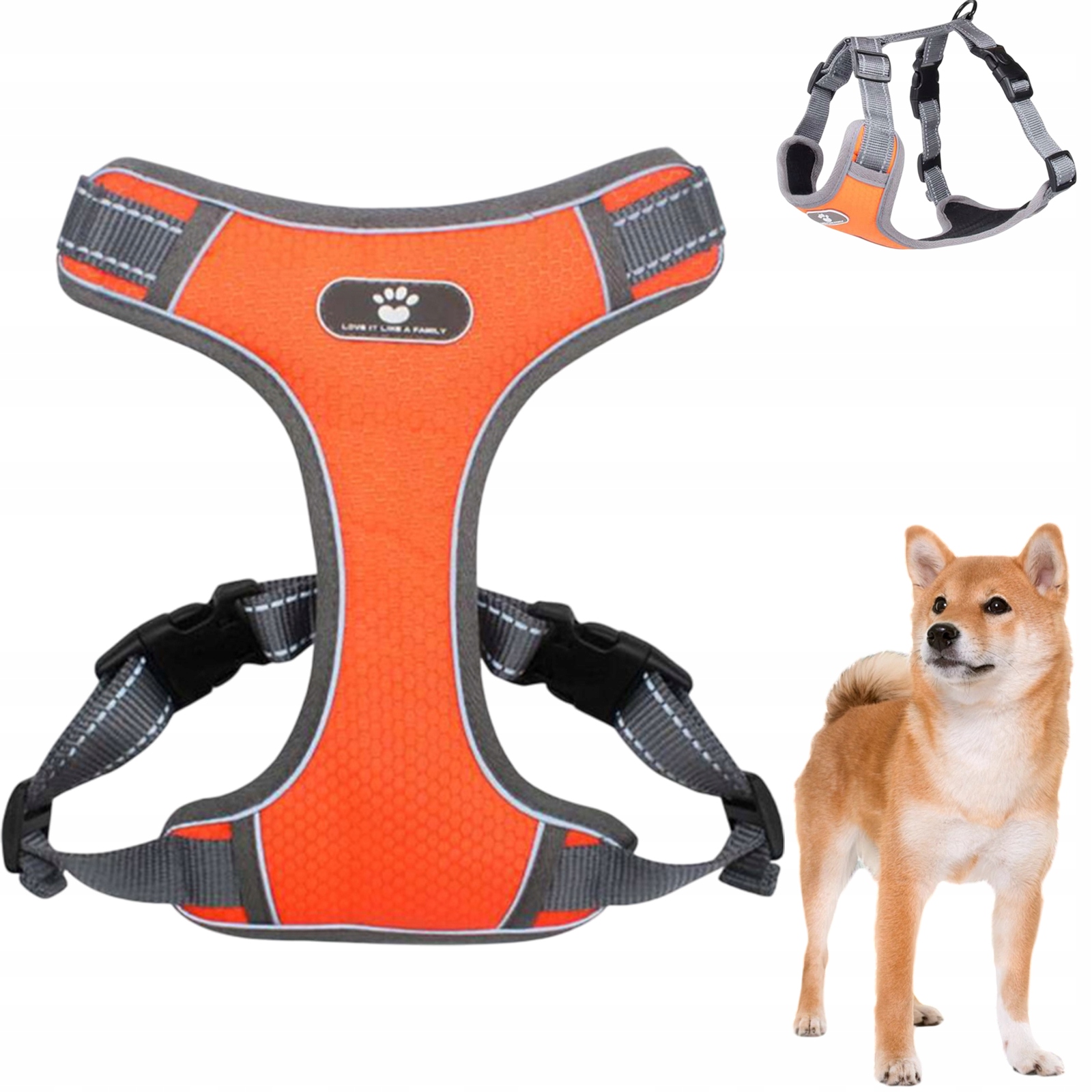 Levně Komfortní Postroj Pro Psa Proti Roztržení Síťovaná Podšívka Na Procházky Size M