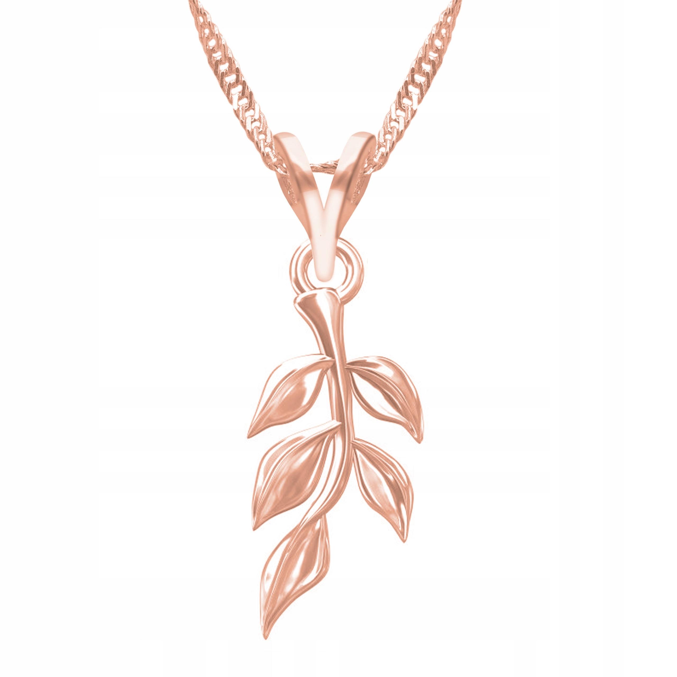 Náhrdelník Pozlacený list List Leaf Motiv s listem Listem Stříbro 925