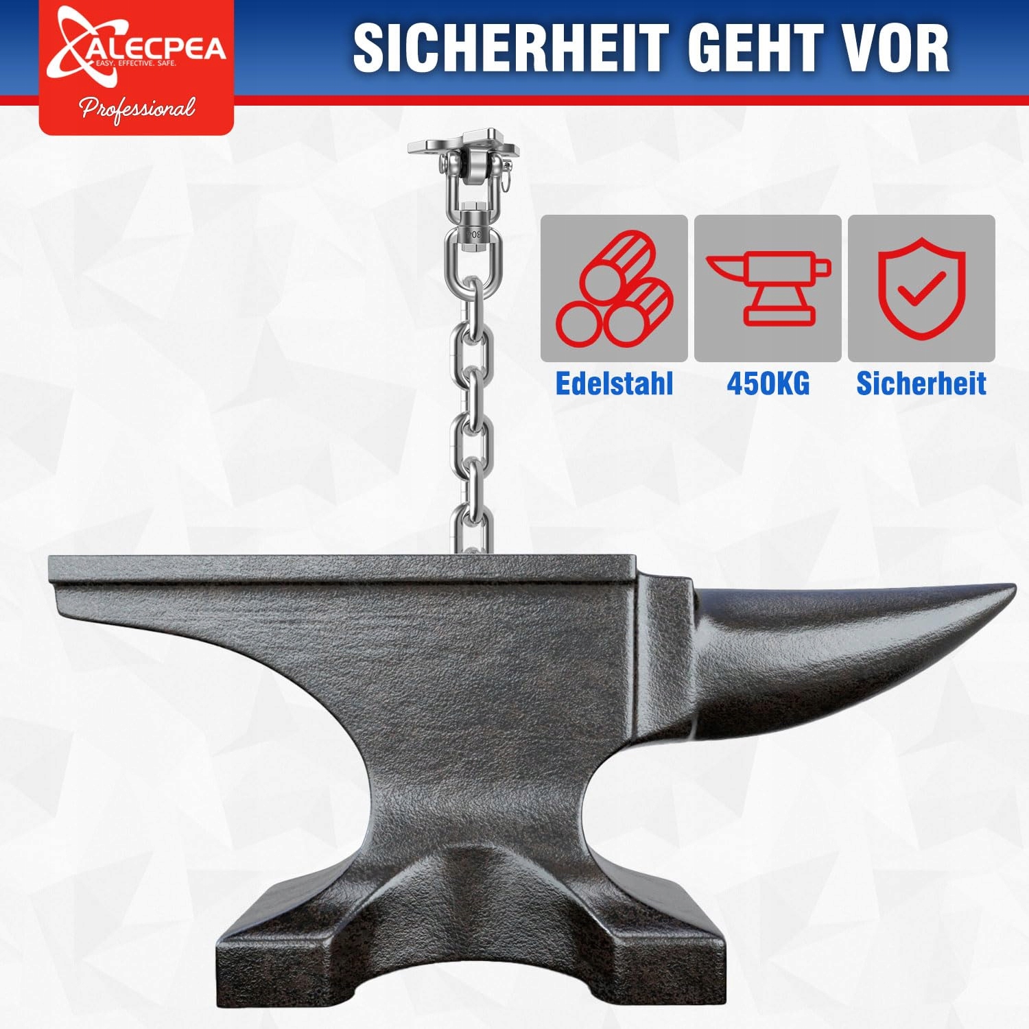 ALECPEA Haki Sufitowe 360° Do Huśtawek Worków Bokserskich Hamaków 450 kg — miniatura 2