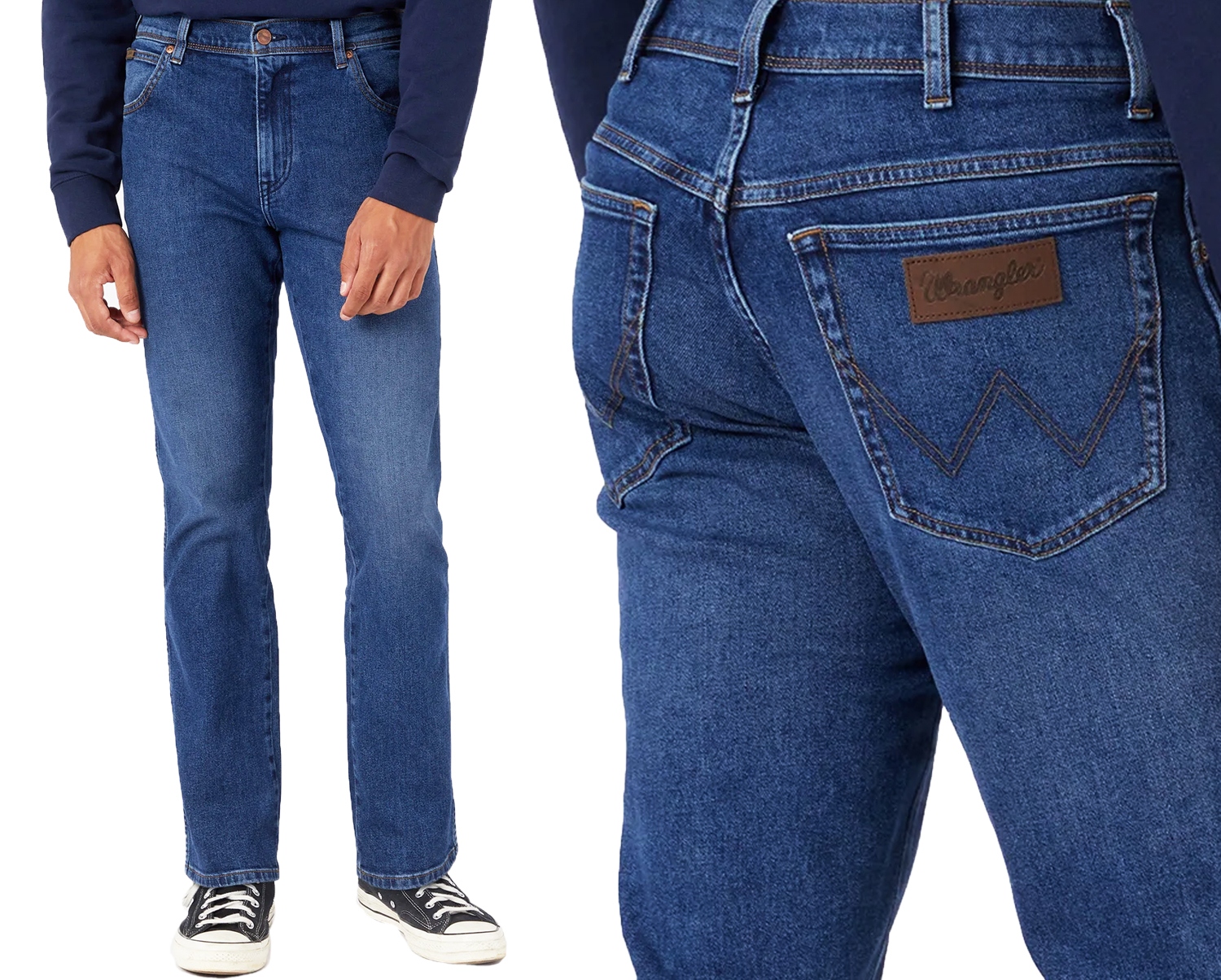 Wrangler Texas pánské rovné džíny The Rock indigo W33 L32