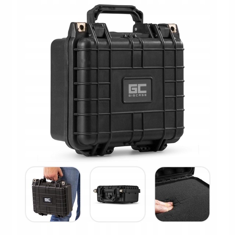 Walizka transportowa GIGCase4 wodoodporna IP67 wypełniona gąbką/ czarna