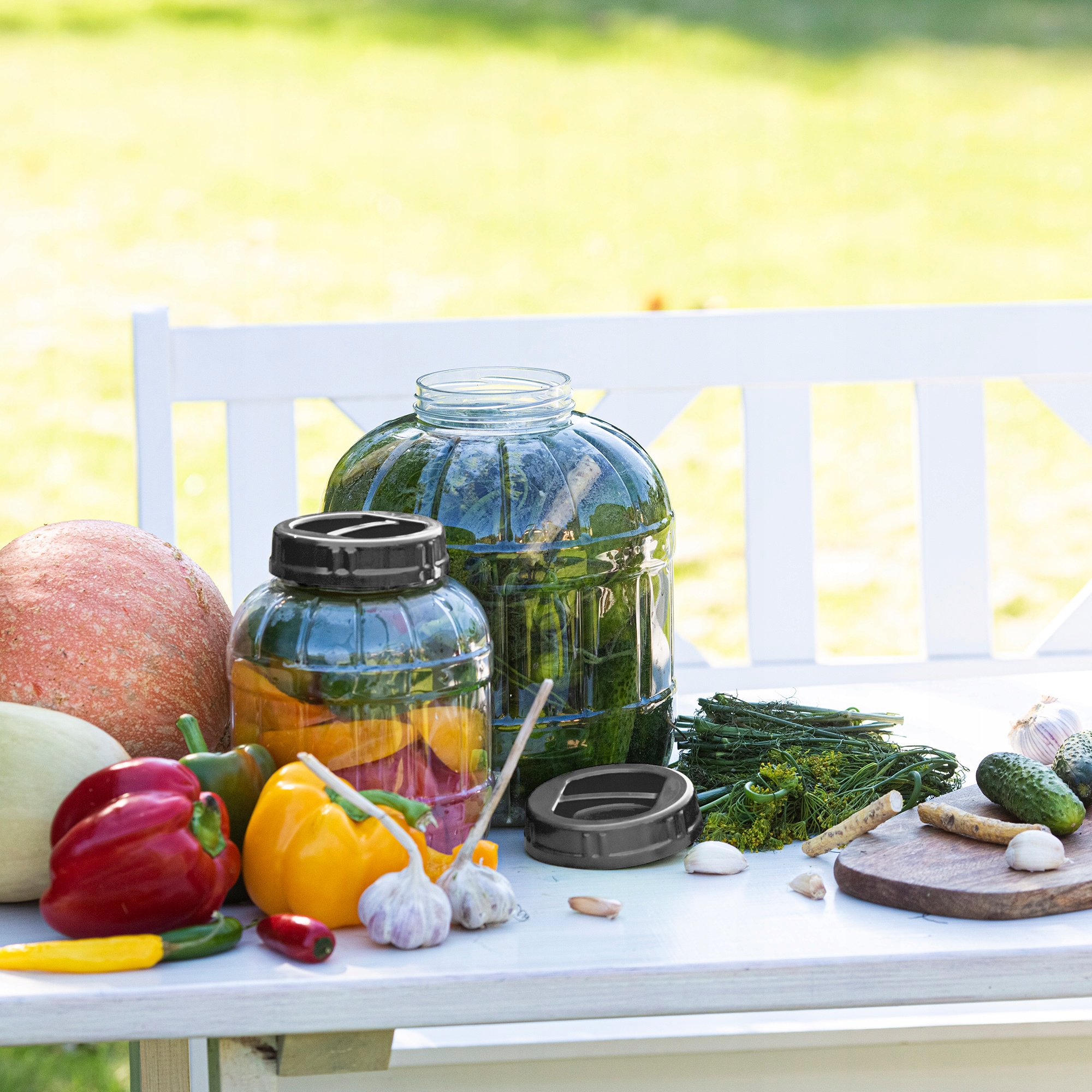 Słoik słój SZCZELNY NIETŁUKĄCY z uchwytem ATEST 12L z tworzywa Stan opakowania oryginalne