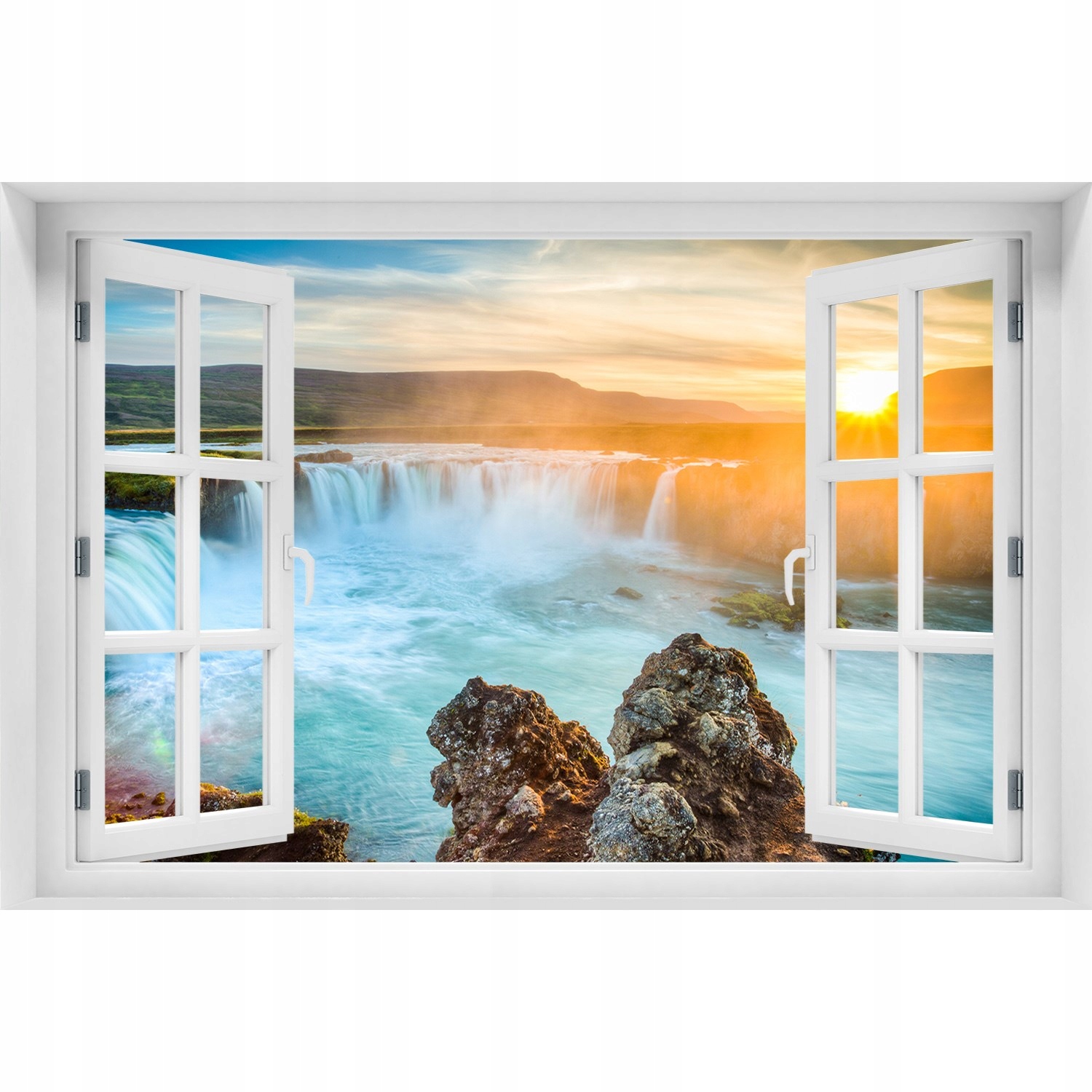 

Naklejka Fototapeta 3D Okno widok Wodospad 120x80