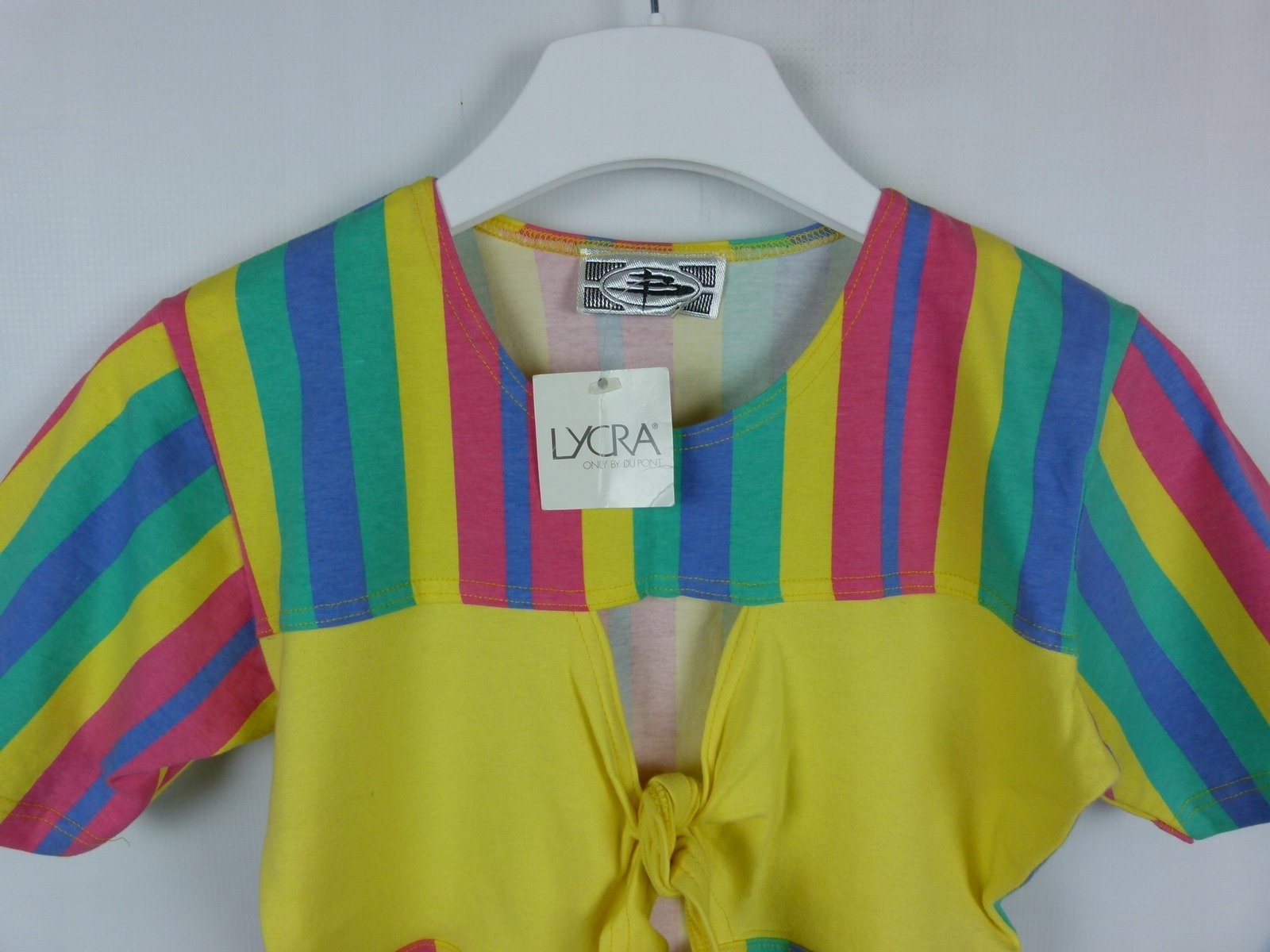 body vintage w pasy bawełna elastan z metką / M - 38 Rozmiar M