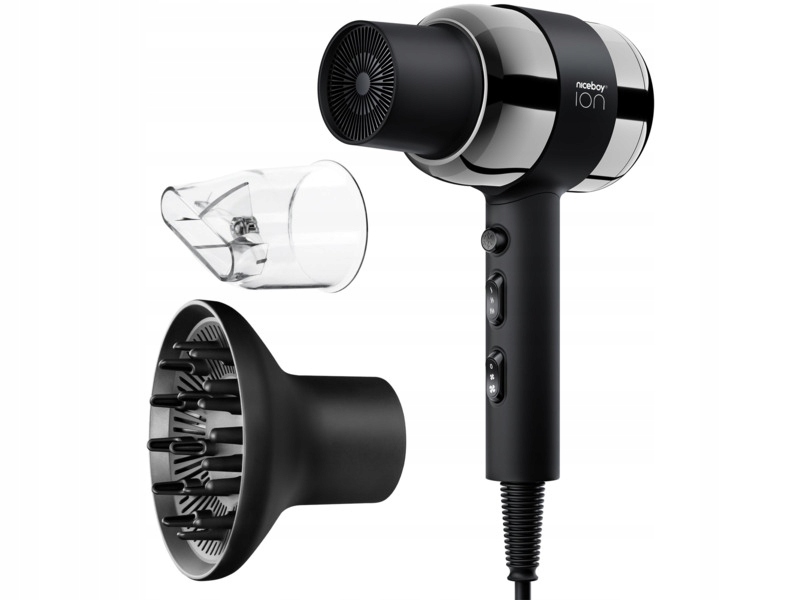 Suszarka do włosów Niceboy Ion AirSonicPro Czarny