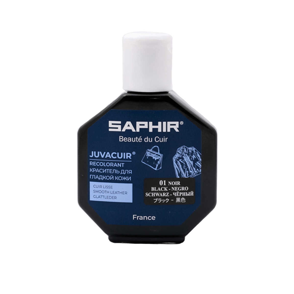 Saphir Bdc Juvacuir 75ml Balsam koloryzujący do skór 01 czarny
