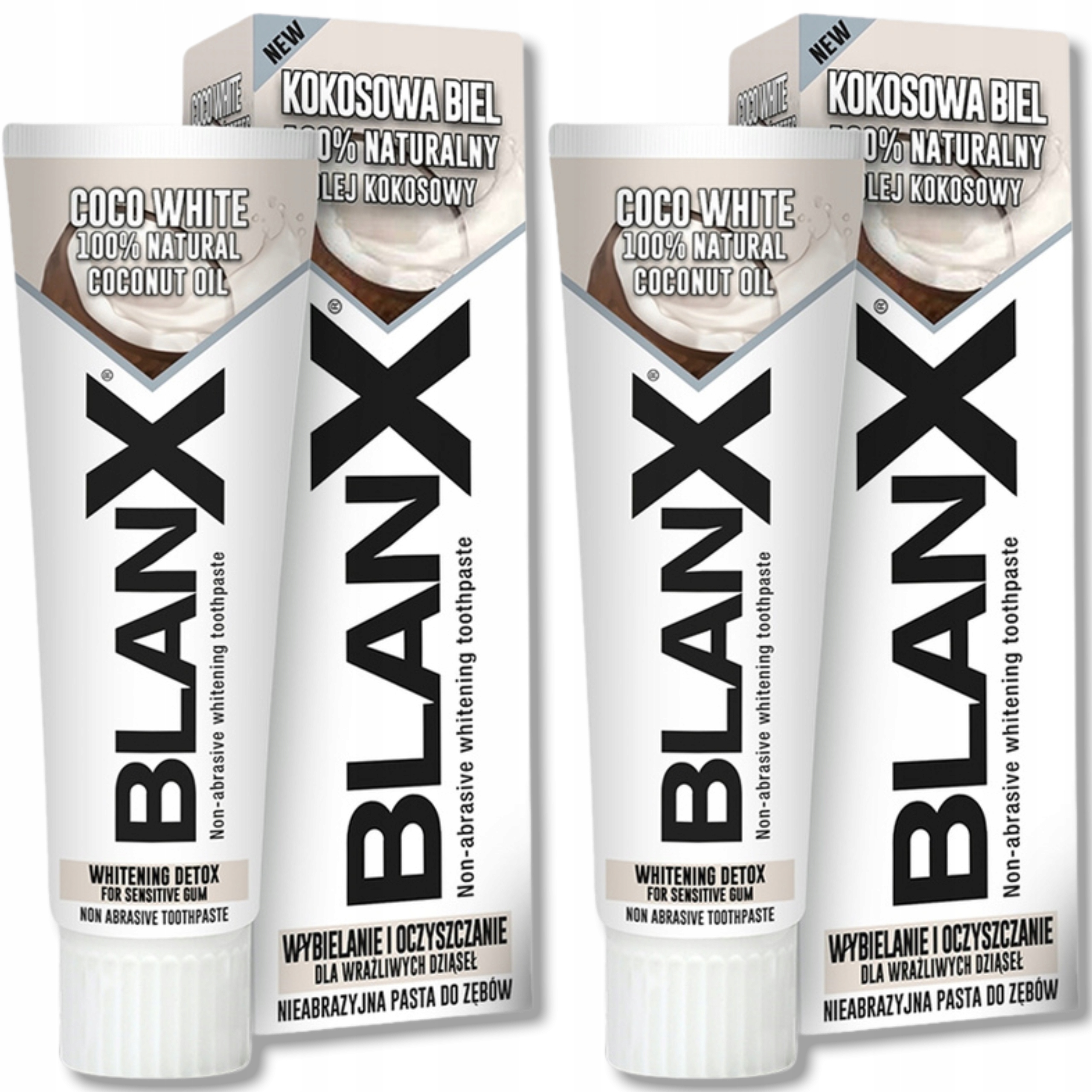 

2x Pasta Blanx do Zębów Wybielająca Olej Kokosowy