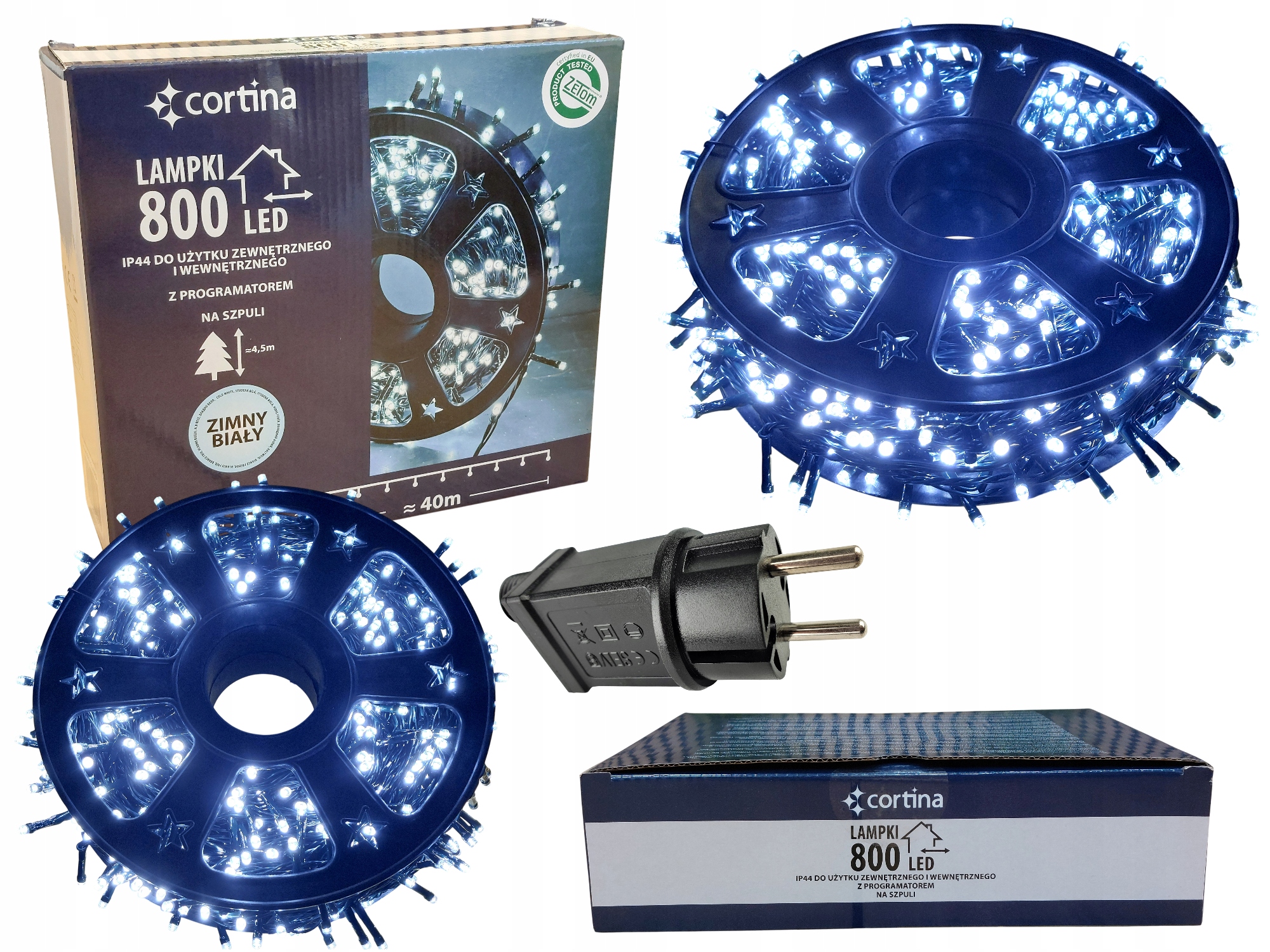 800 Led Vánoční Světýlka Studená Bílá Venkovní IP44 Na Stromeček