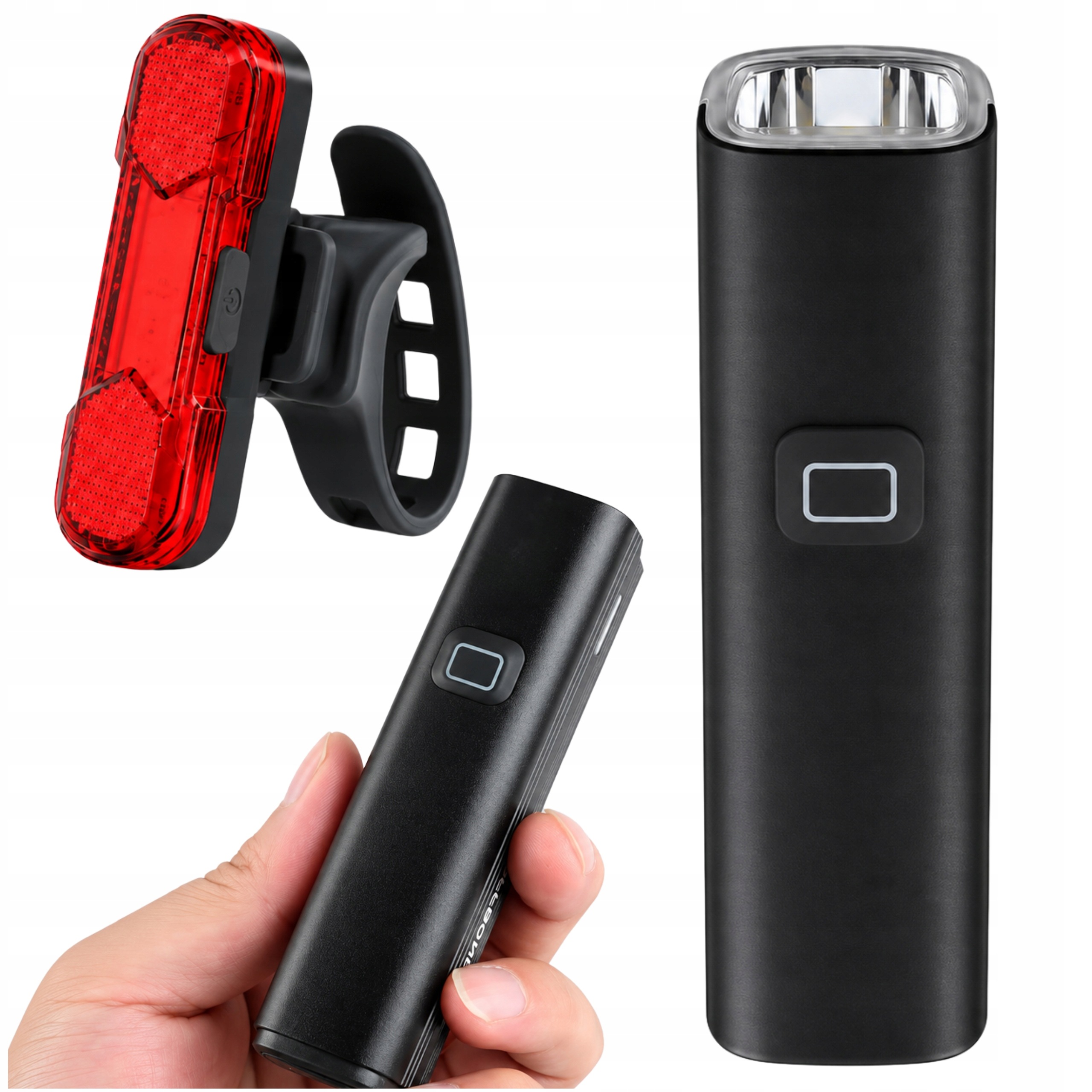 Mocna Lampka Rowerowa Przednia Tylna Do Roweru Led Akumulatorowa Powerbank