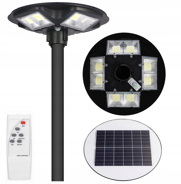 

Lampa solarna Led uliczna Ufo z czujnikiem pilot