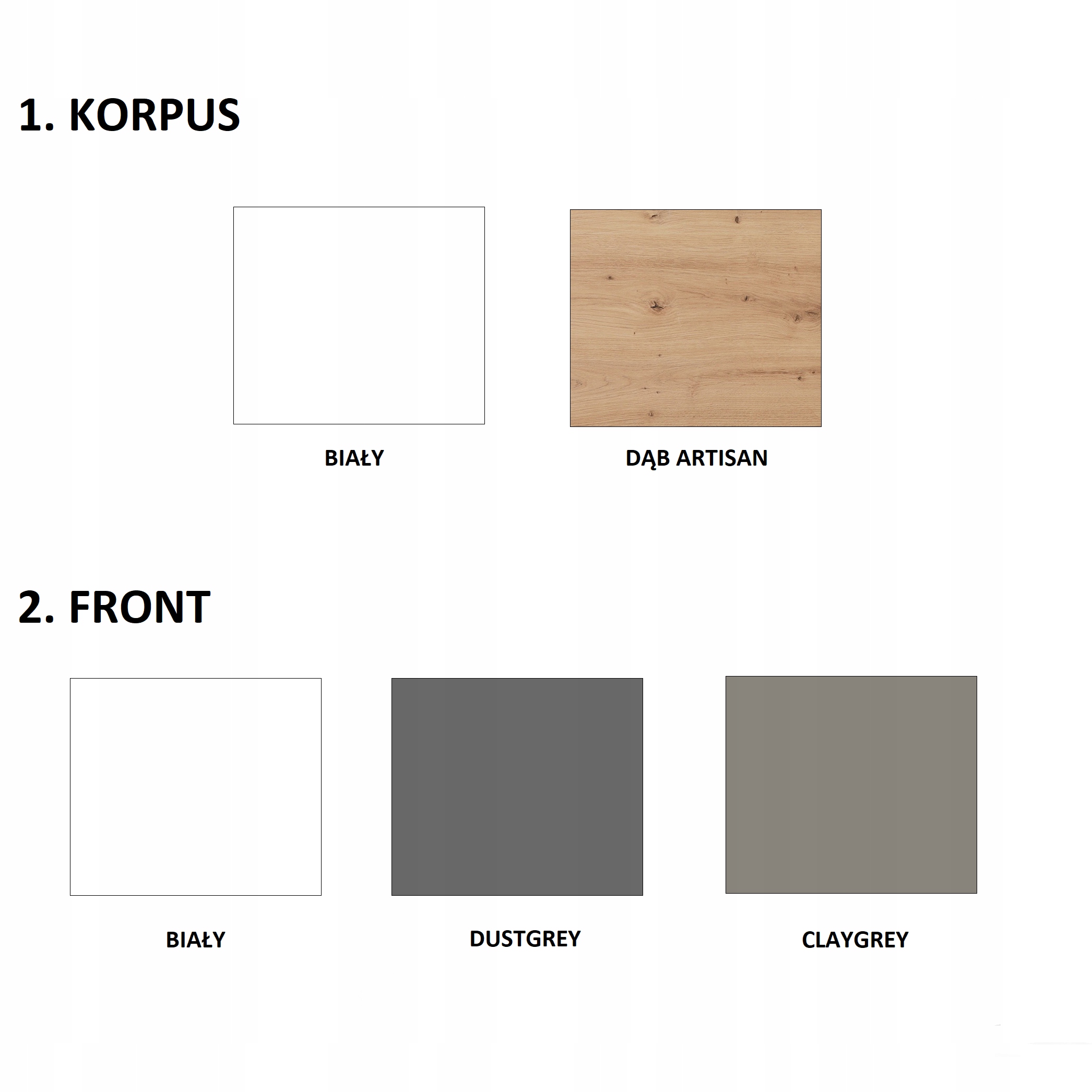 Szafka kuchenna witryna górna 40 cm CLAYGREY LUCY Kolor mebla biały