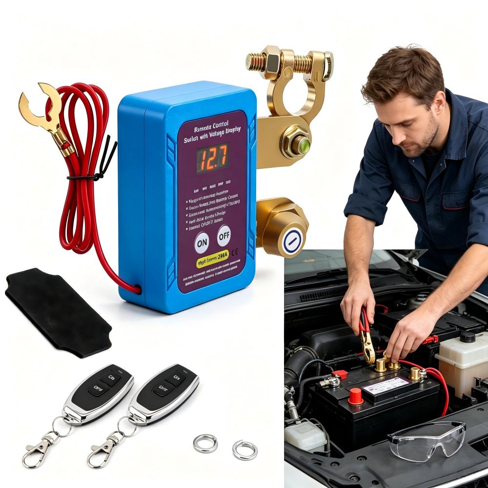 Zdalny automatyczny wyłącznik odłącznik akumulatora 240A 12V pilot x2