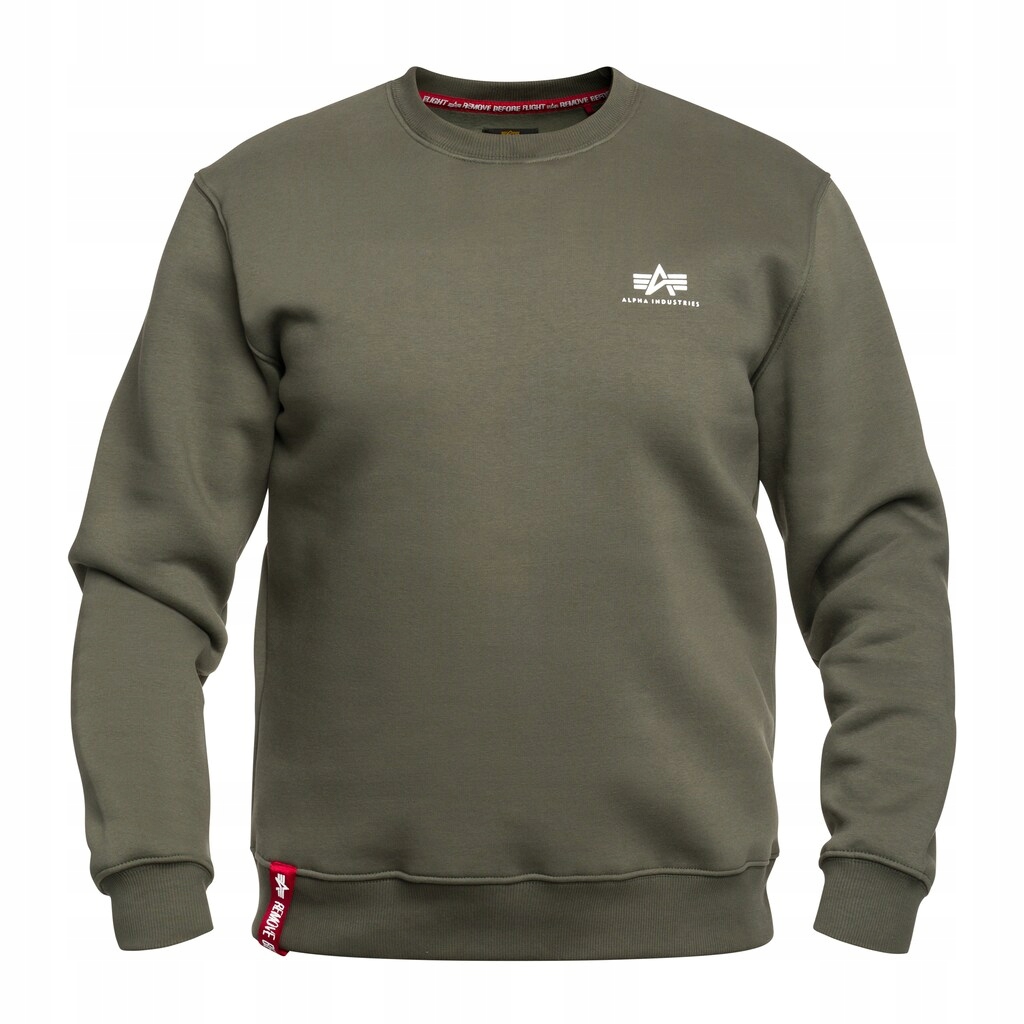 Pánská mikina Industries Basic Sweater Small Logo Dark Olive M