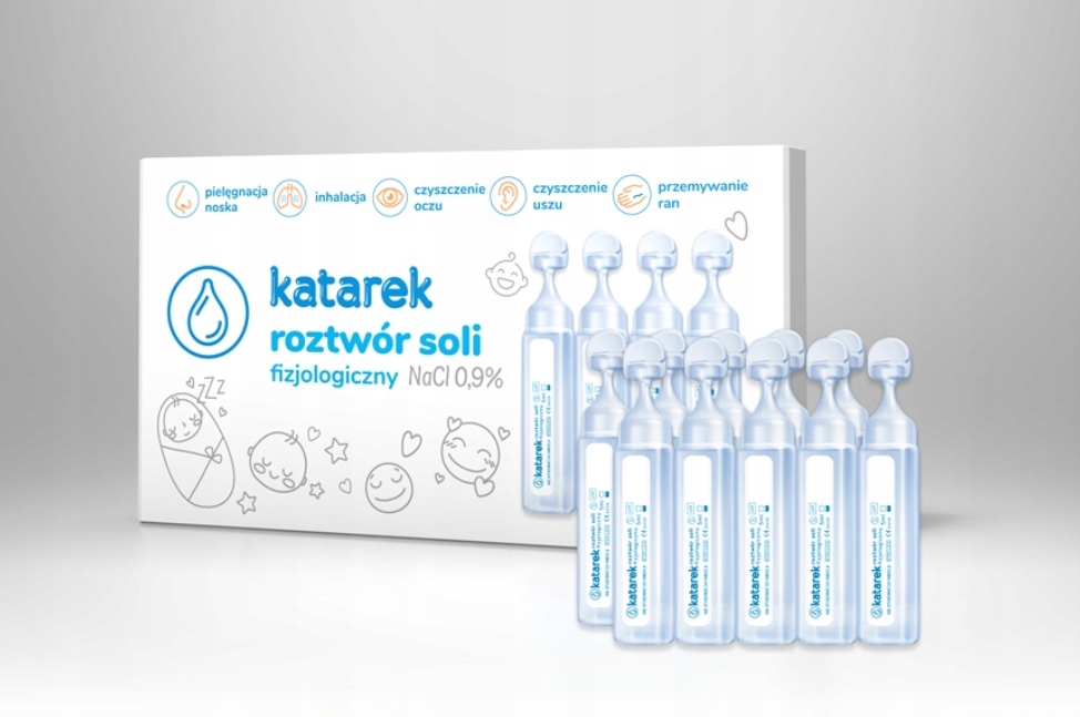 Katarek Roztwór soli fizjologiczny NaCl 0,9% 10x5ml Marka Katarek