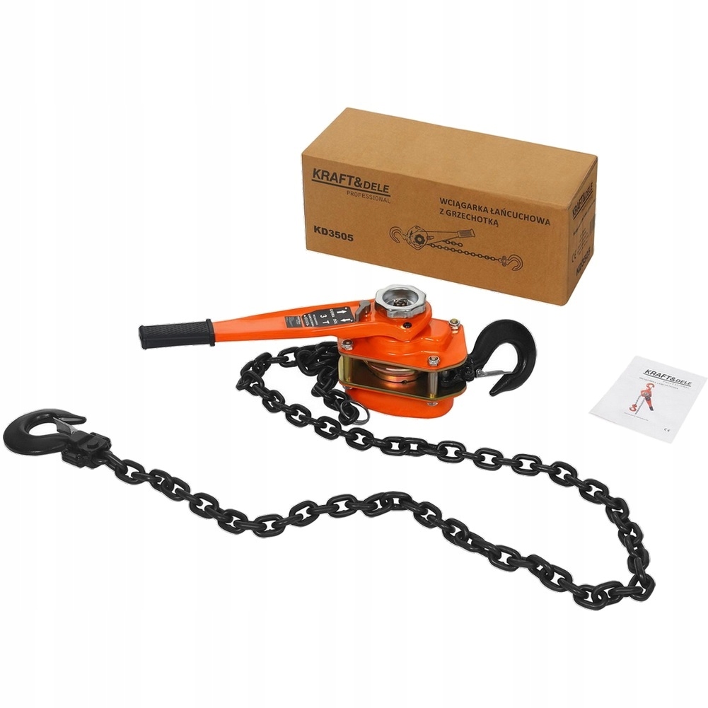 Ruční naviják s ráčnou 3 m, nosnost 3 tuny, dílenský KD3505