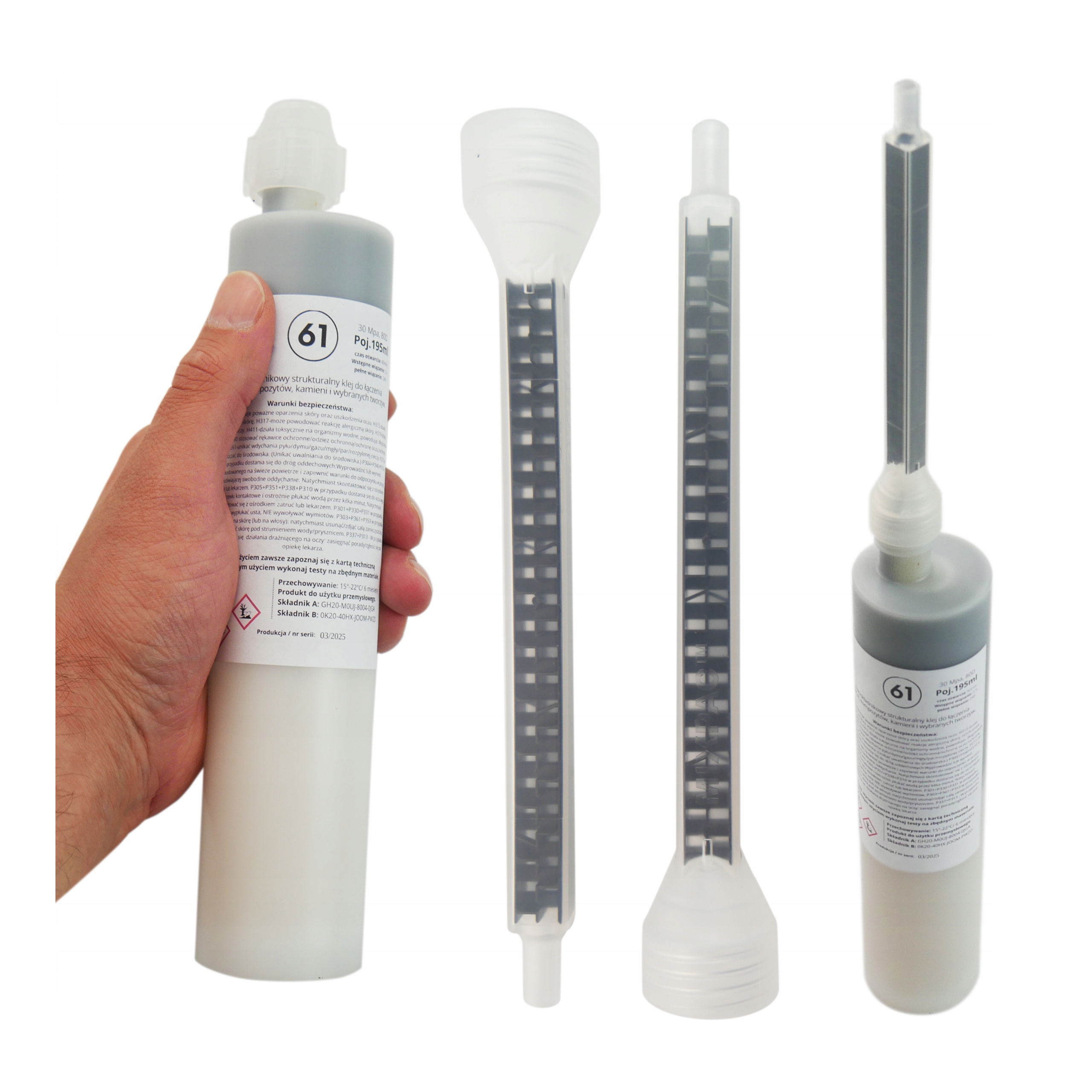 Epoxidové lepidlo na kov Svařování za studena na karoserii 195 ml Mixéry 2ks