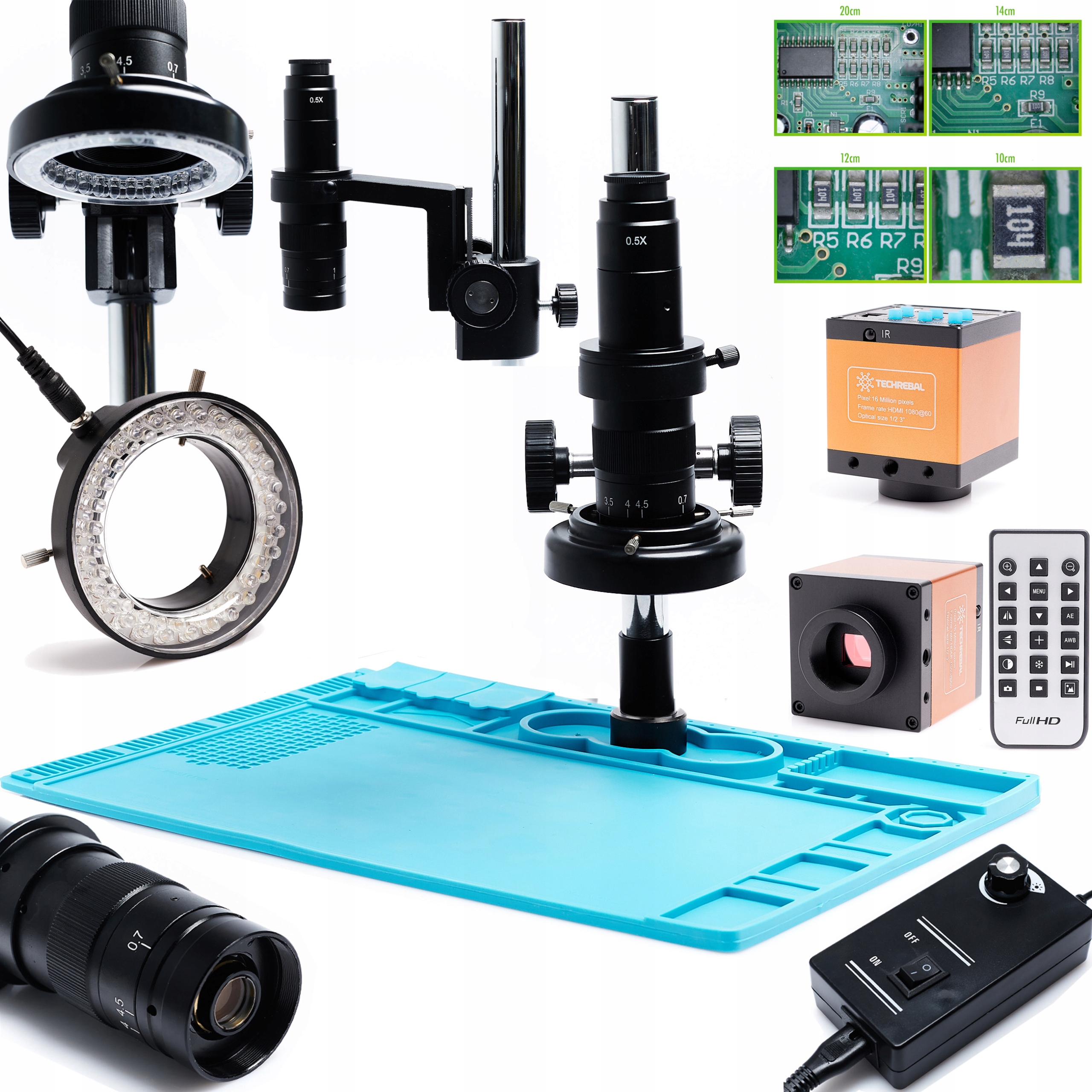 Digitální Mikroskop S 4K Kamerou, Velký Prostor, Základna