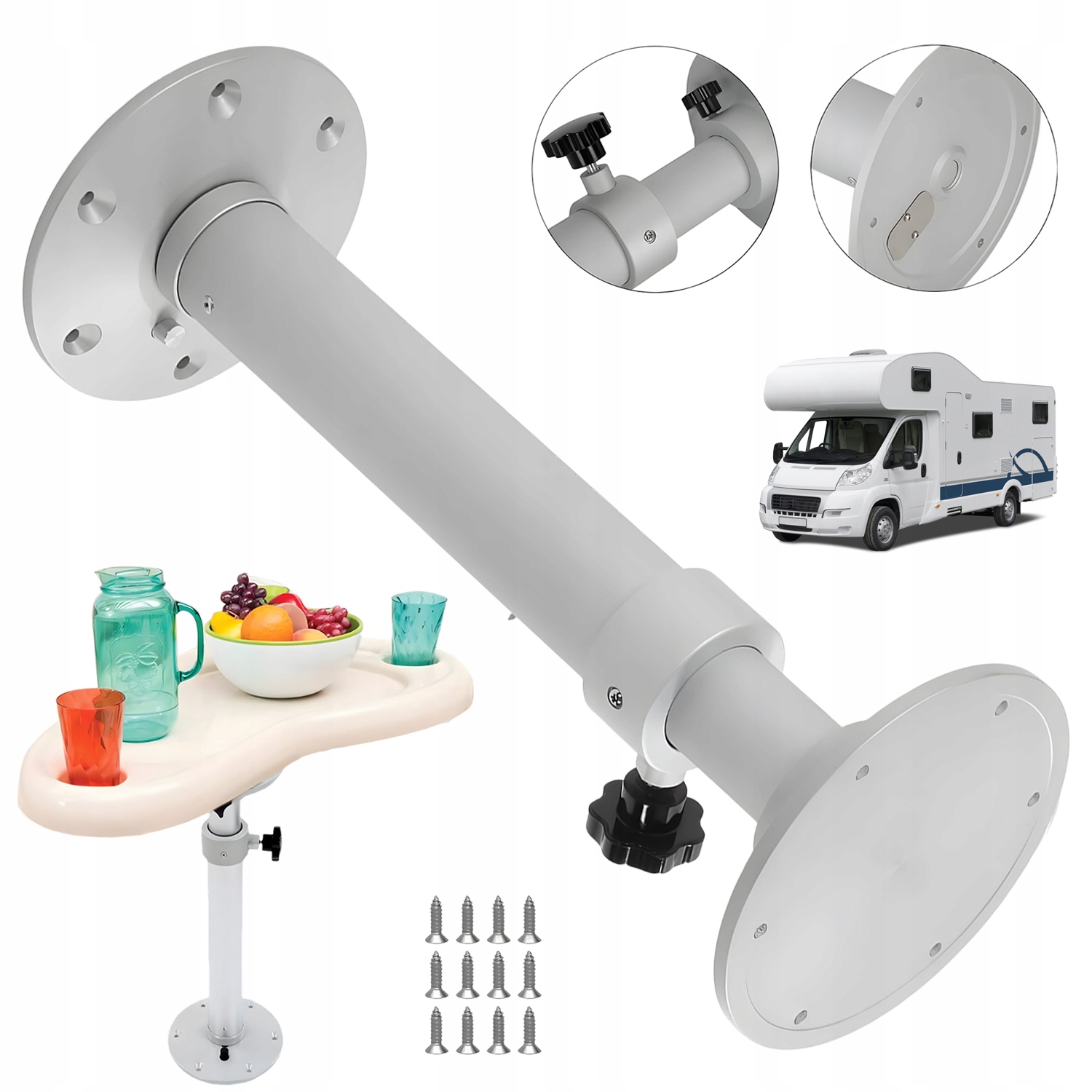 Nohy Stolu 450 MM-690 MM Jsou Nastavitelné A Otočné O 360 Stupňů Pro Karavan