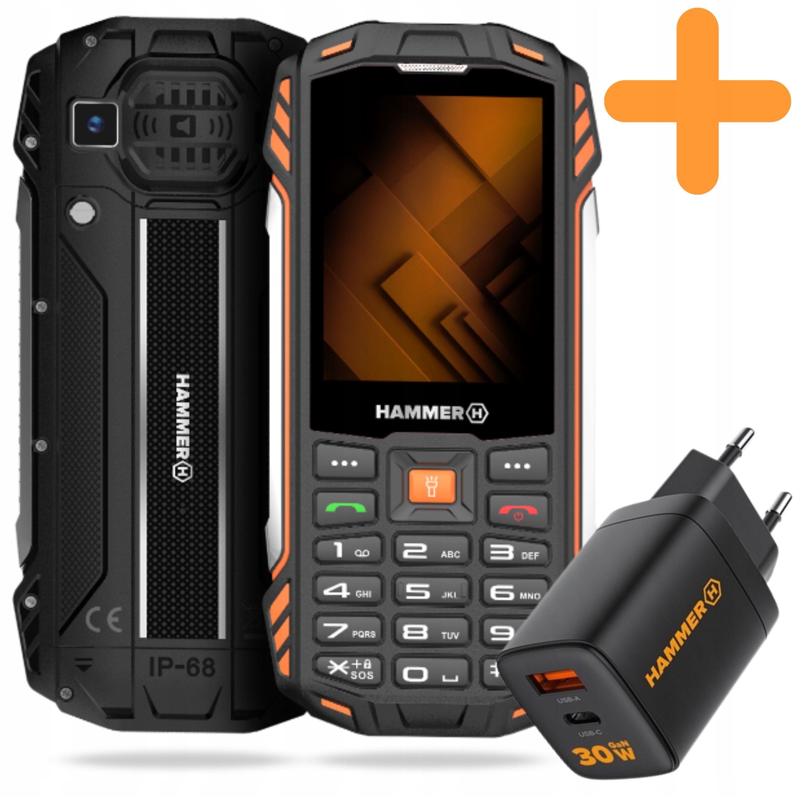 Hammer Power Plus Lte Telefon Komórkowy Pancerny Limited Ładowarka Zestaw