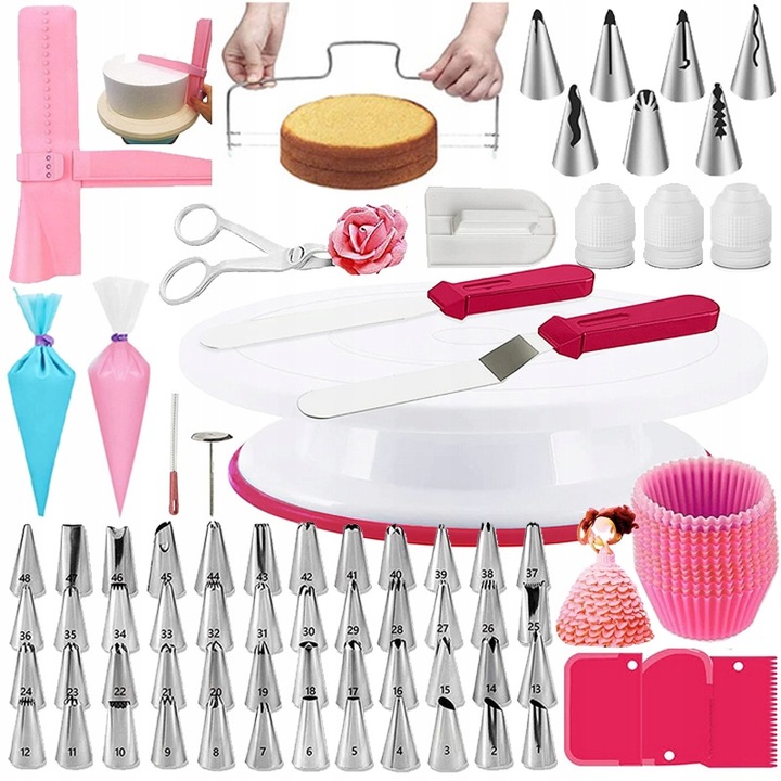 BOGATY ZESTAW CUKIERNICZY DEKORACJA TORTÓW 200 Szt EAN (GTIN) 4058914964952