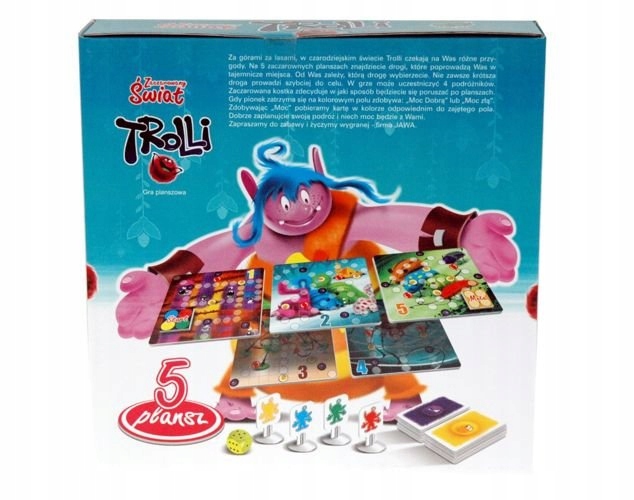 GRA PLANSZOWA ZACZAROWANY ŚWIAT TROLLI - JAWA Wiek dziecka 5 lat +