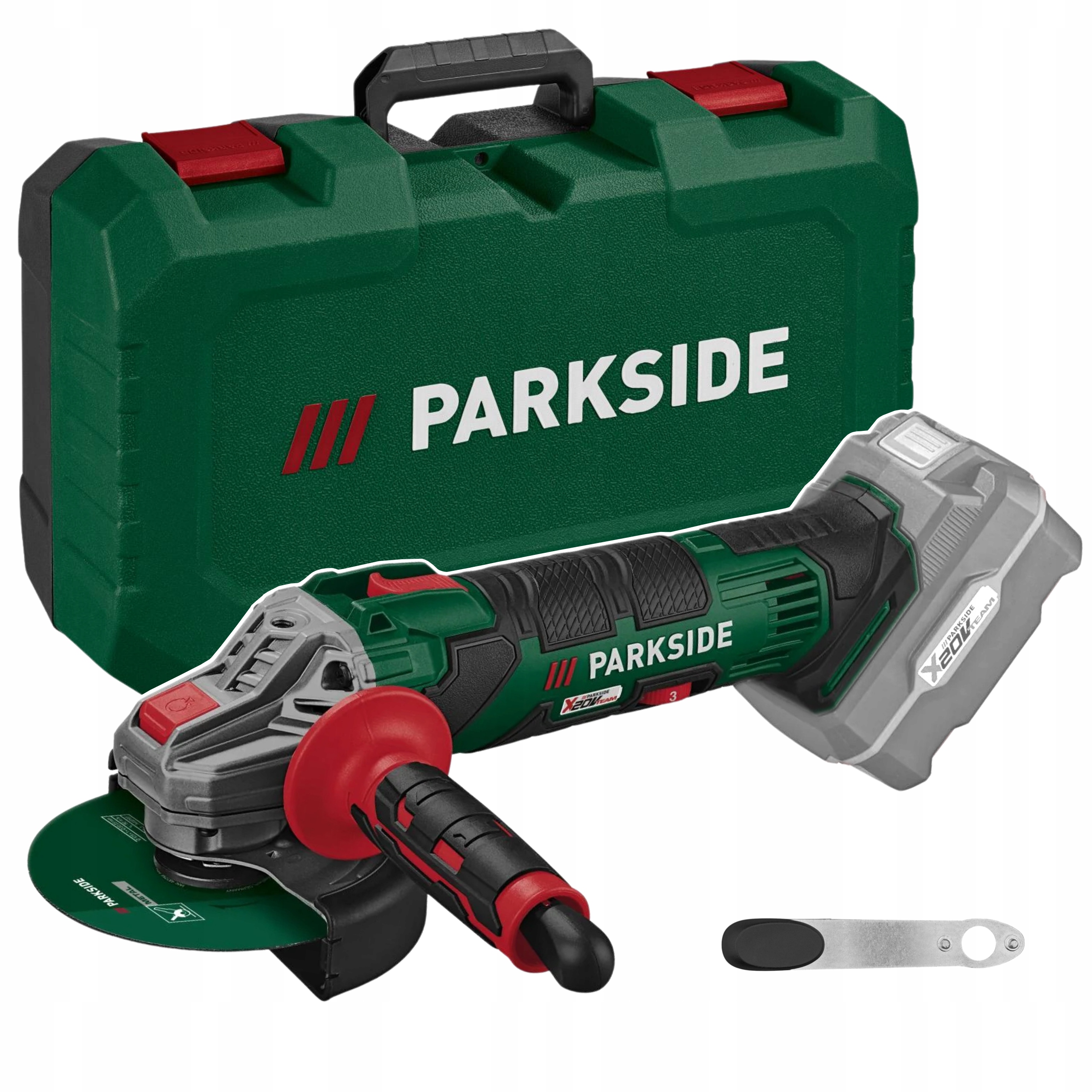 Szlifierka kątowa Parkside Pwsa 20-Li 20V Ø125mm Solo Tarcza Walizka