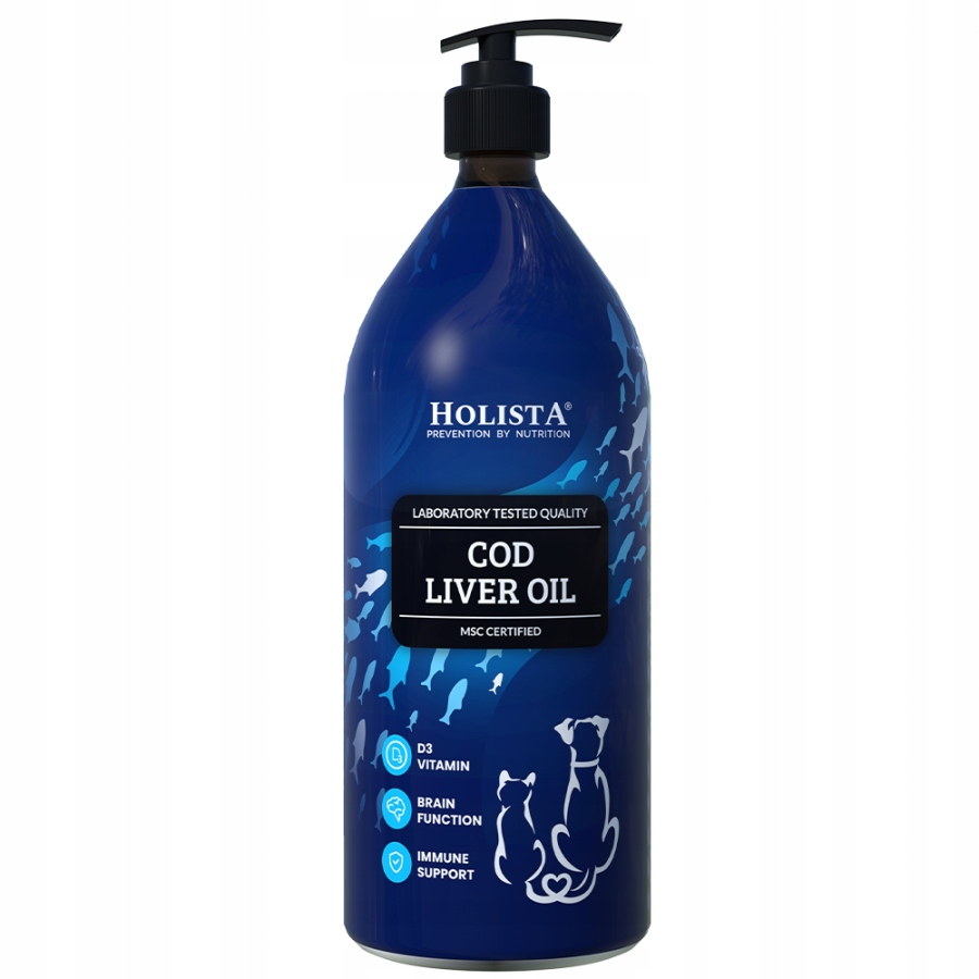 Holista Cod Liver Oil 1000 ml olej z dorsza wit D3