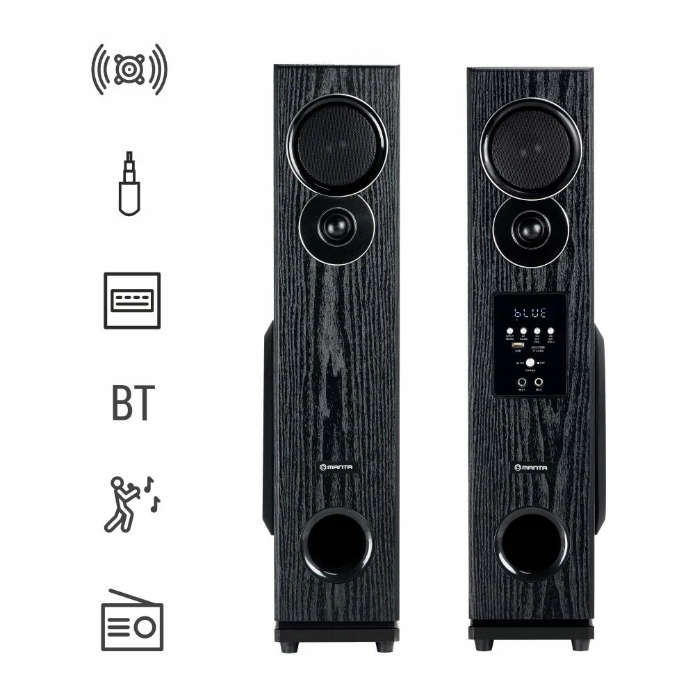 Kolumny głośnikowe Hi-Fi 2.0 Manta TALOS Kino Domowe HDMI ARC Bluetooth Moc znamionowa RMS 100 W