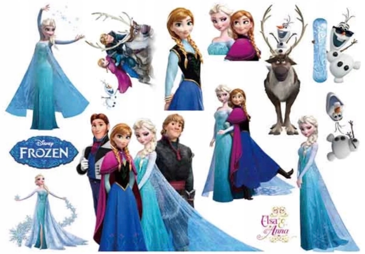 

Naklejki na ścianę szafkę Frozen Anna Elsa Olaf