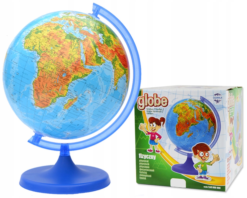 

Globus Fizyczny Szkolny Średnica 22cm Polski Box
