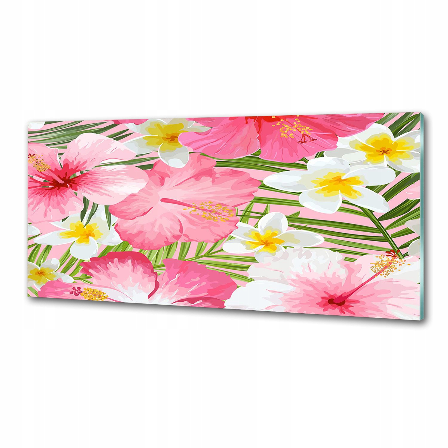Panel do kuchyne Tropické kvety 125 x 50 cm Lepidlo
