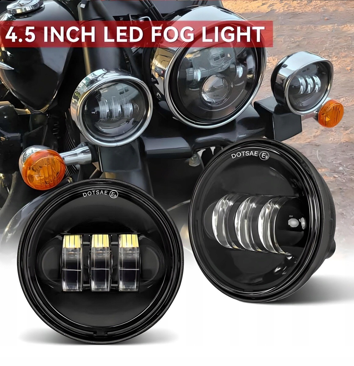 Predné lampy 4.5" Full Led 2 ks motocykel