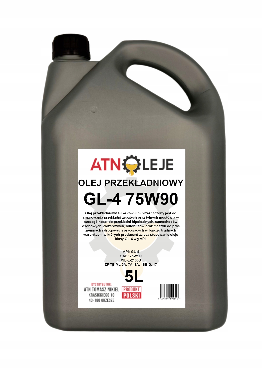 Olej przekładniowy Atn GL-4 75W90 5 L