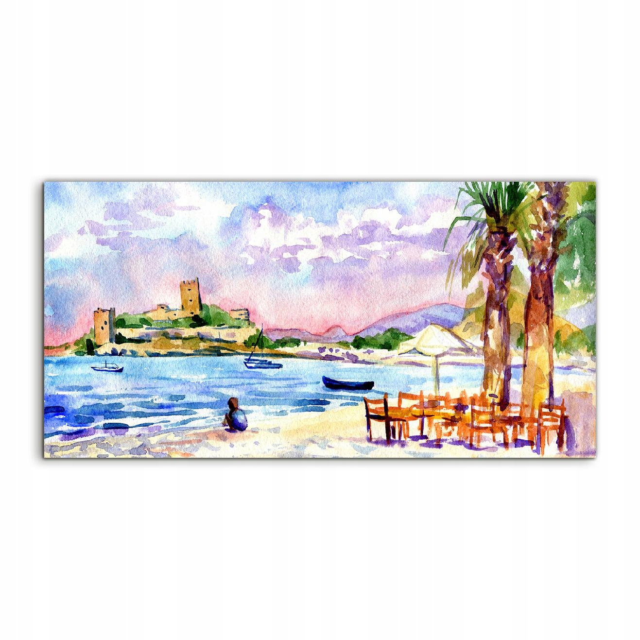 

Obraz akryl 120x60 na ścianę Akwarele Plaża Sztuka