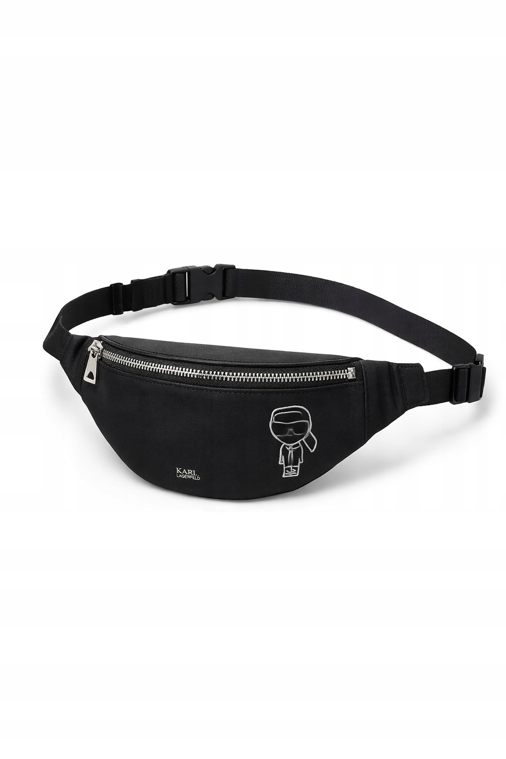 Karl Lagerfeld Černý Sáček S Logem A Stříbrným Zipem I4B