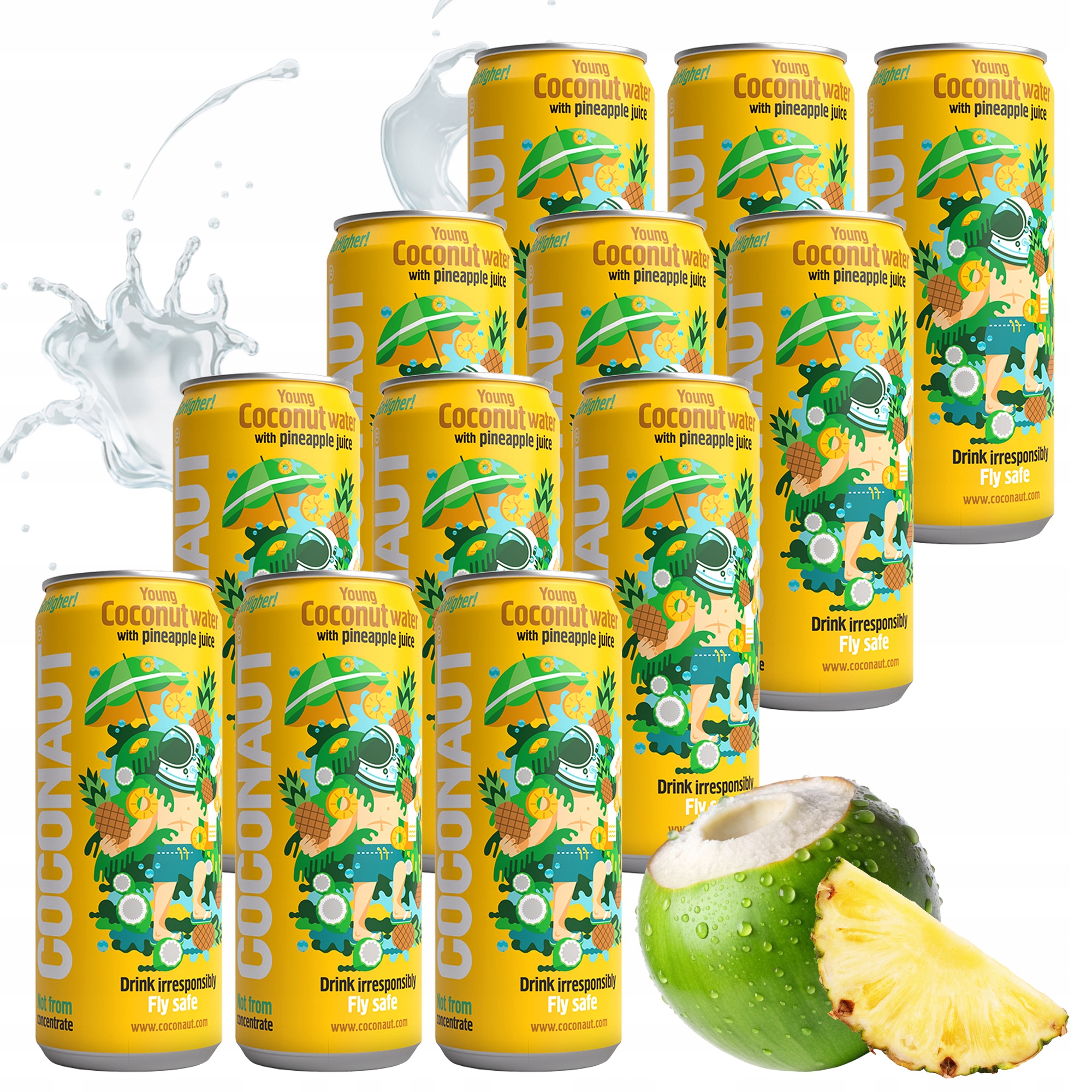 Levně 12 X Neperlivá Kokosová Voda Z Mladého Kokosu Ananas Coconaut 320 ML Nápoj
