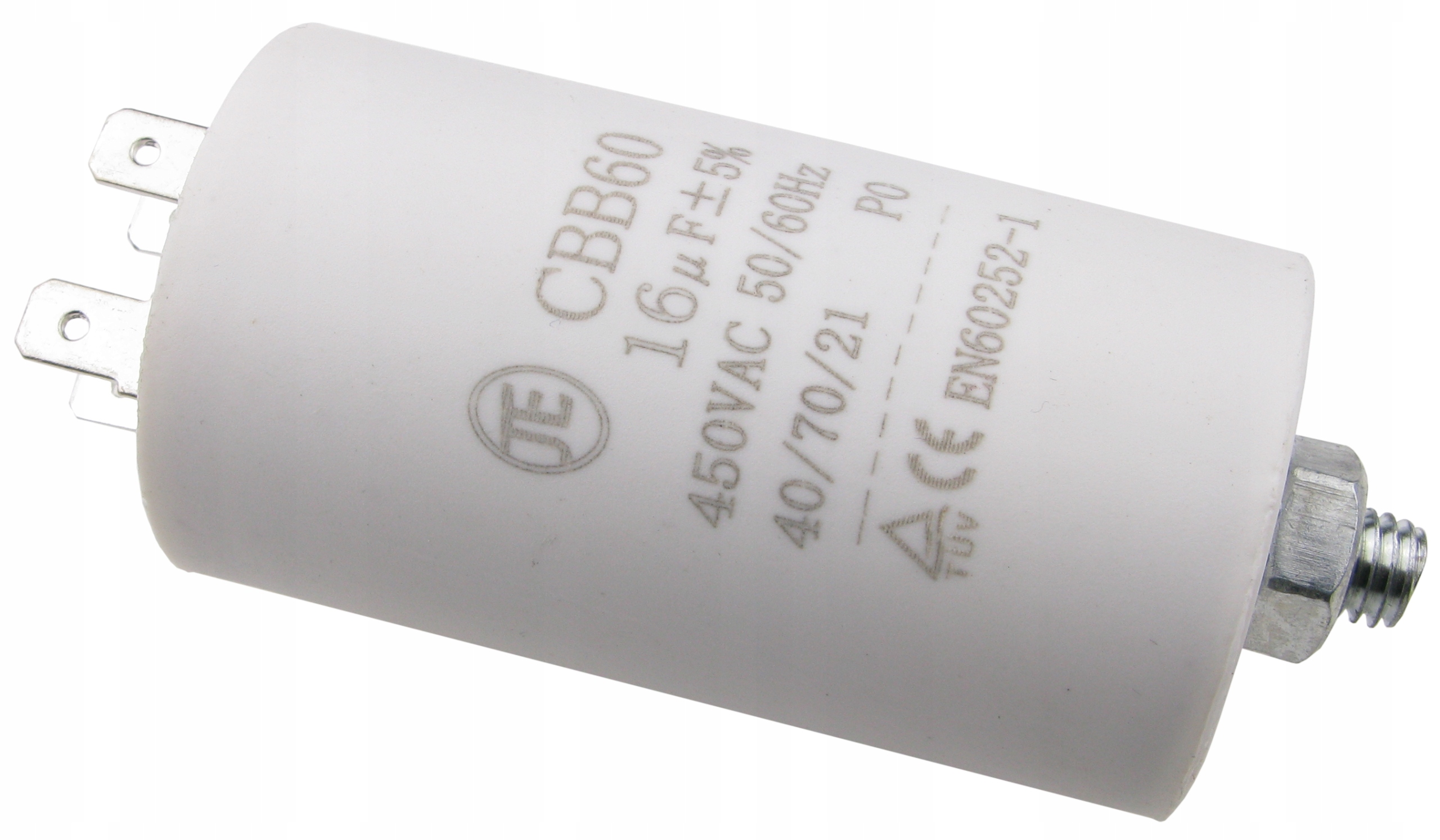 Kondensator silnikowy 16uF/450V konektory /0626