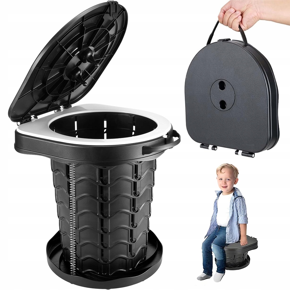 Přenosná skládací kempingová toaleta Wc Kryt Držák 35 cm