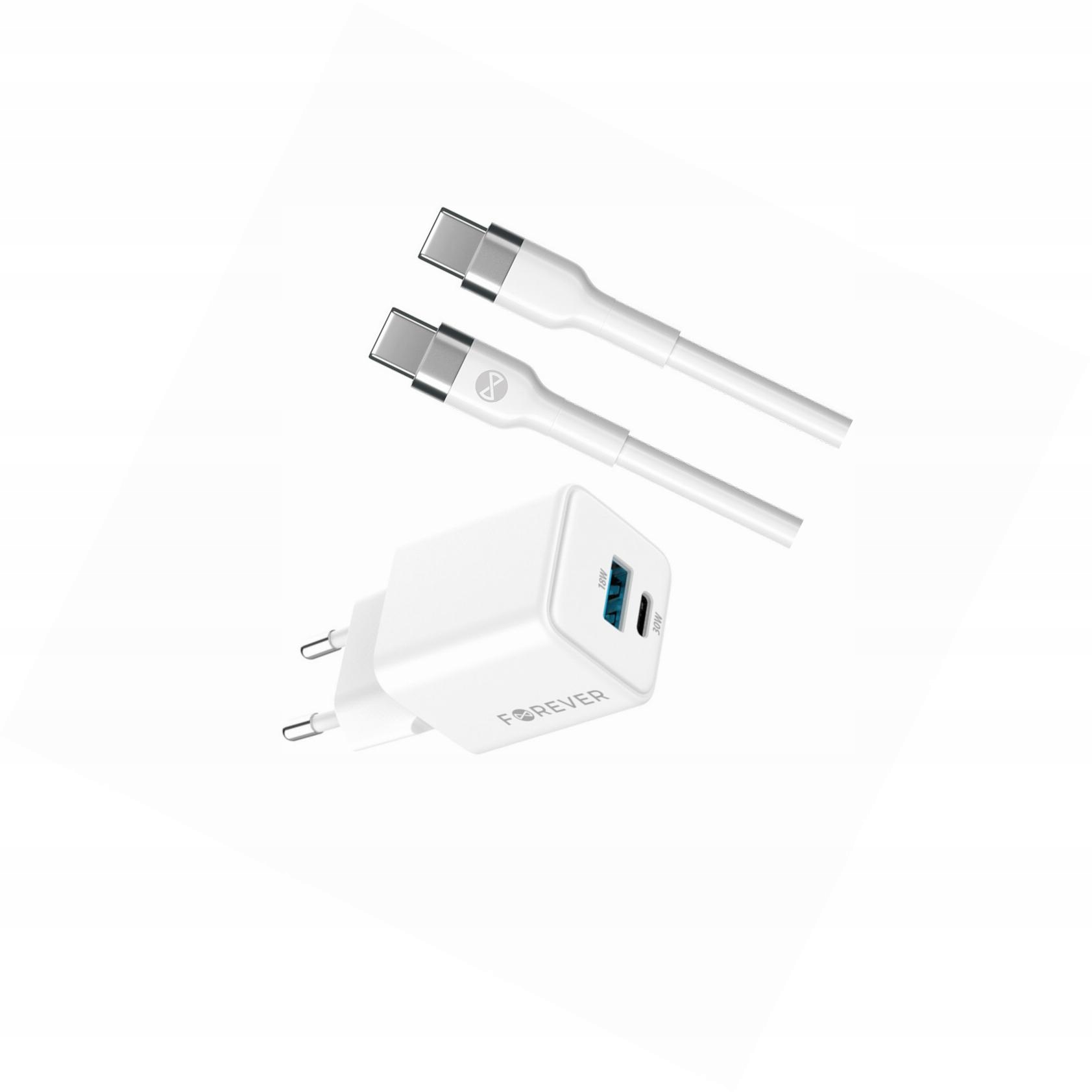 Szybka ładowarka GaN 30W Usb i Usb-c z kablem do Motorola Edge 30 Pro