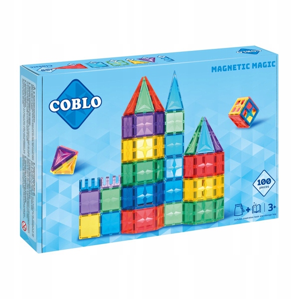 Coblo, magnetyczne klocki konstrukcyjne Basic 100 elem.