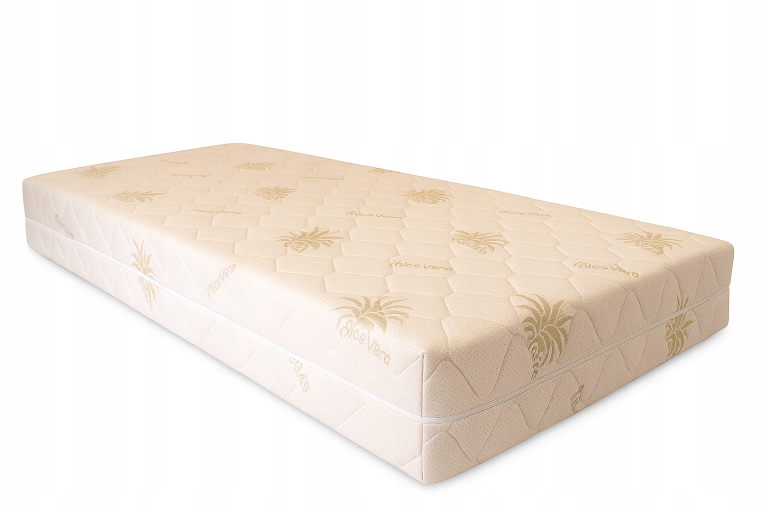 Pokrowiec na materac pikowany antybakteryjny aloes 160x200 Aloe Vera