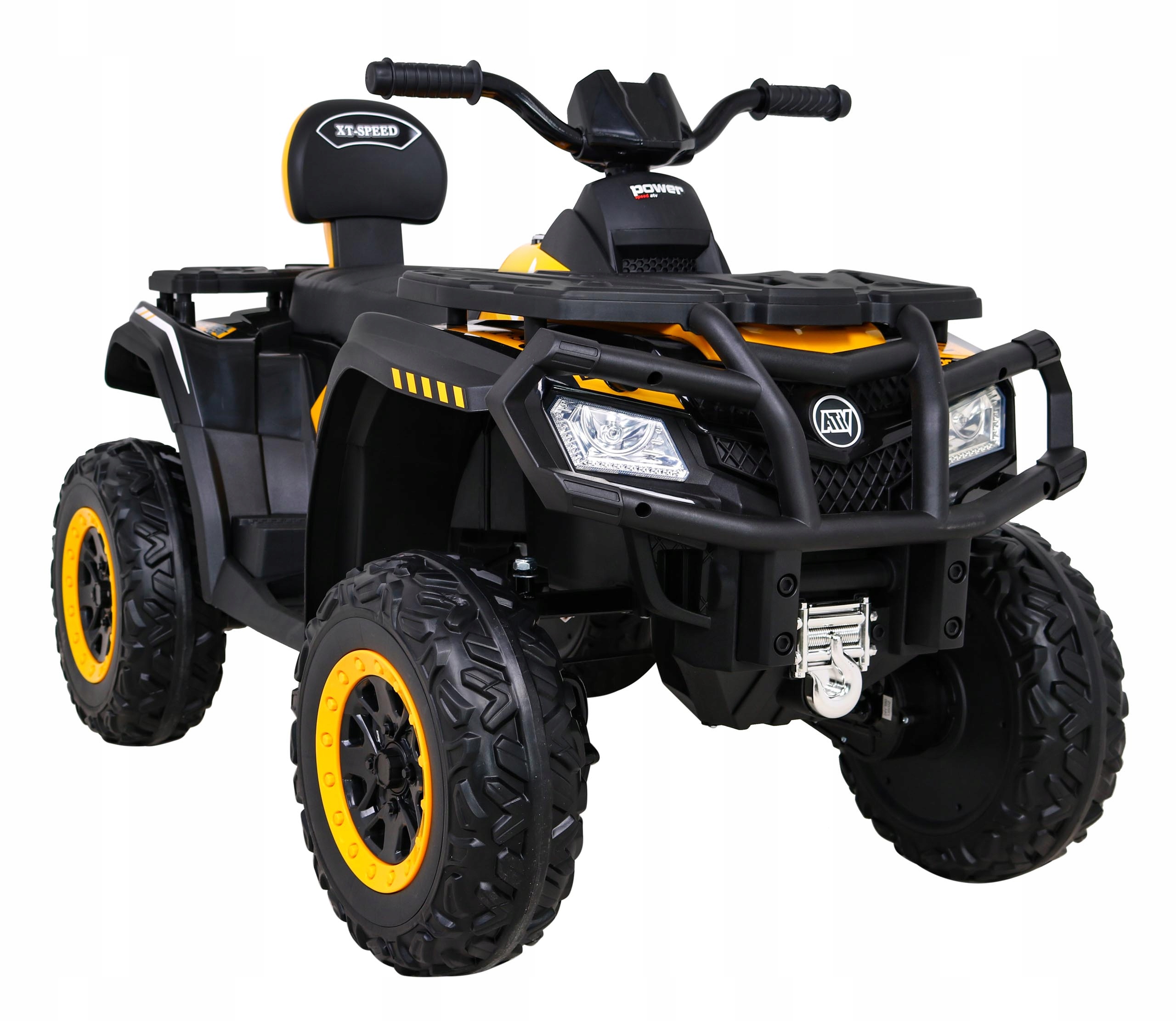 Pojazd Quad dla dzieci XT-SPEED 4x80W 24/7Ah Bluetooth Żółty S615 Prędkość maksymalna 8 km/h