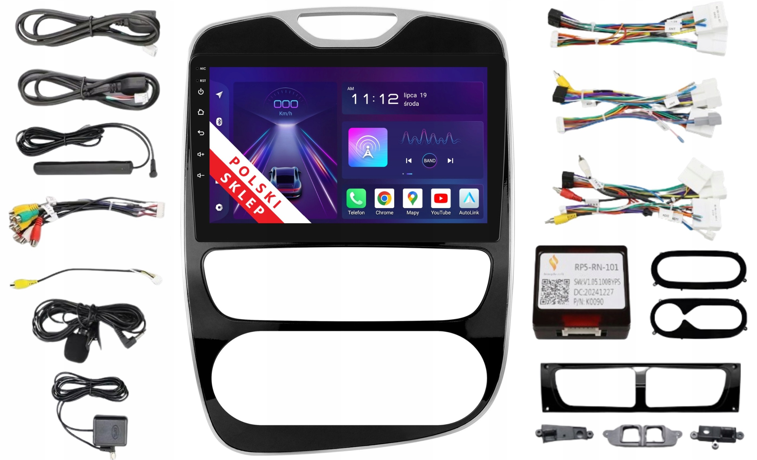 Navigace Rádio 2DIN Android Renault Clio 4 IV 8/256 Gb Dsp Carplay Lte
