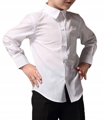 KOSZULA chłopięca BIAŁA komunia DŁUGI RĘKAW szkoła 152