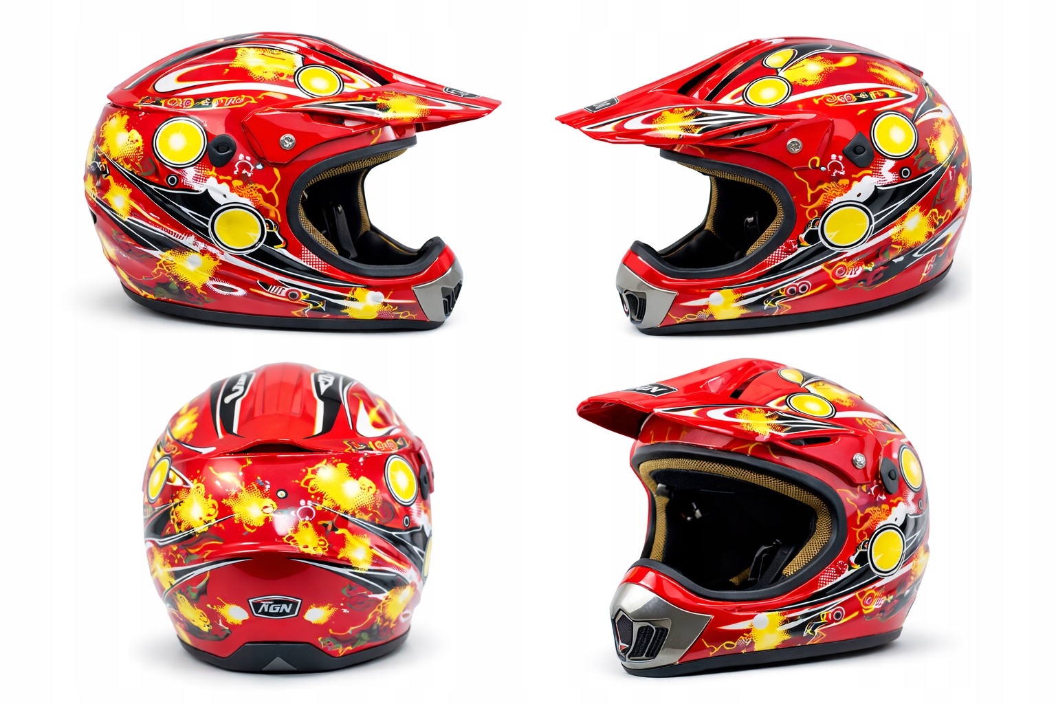 Kask Cross Enduro Fgn MotoCross Quad Kolo Elektrická Koloběžka