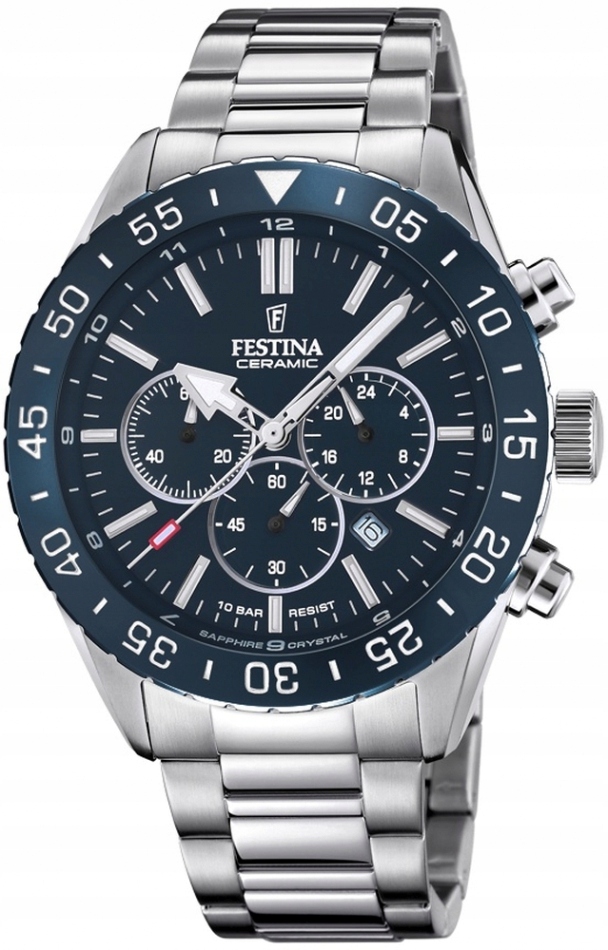 Festina 20575/2 pánské tmavě modré sportovní potápěčské hodinky z oceli