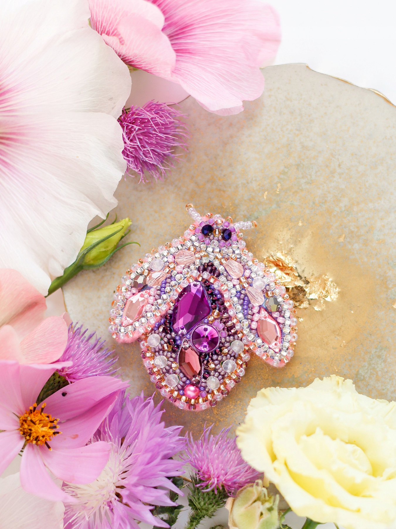 Sada pro vyšívání korálků "Ametrine wings" Diy
